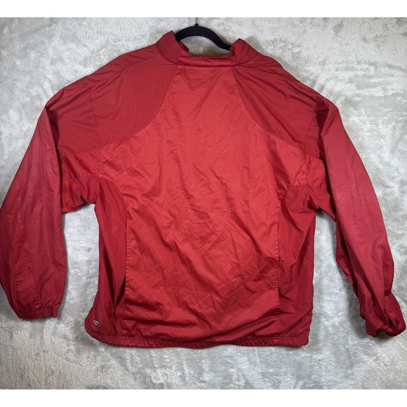 Houston Cougars Jacket Mens XL Red NCAA Football Adidas Full Zip Windbreaker - Picture 10 of 13